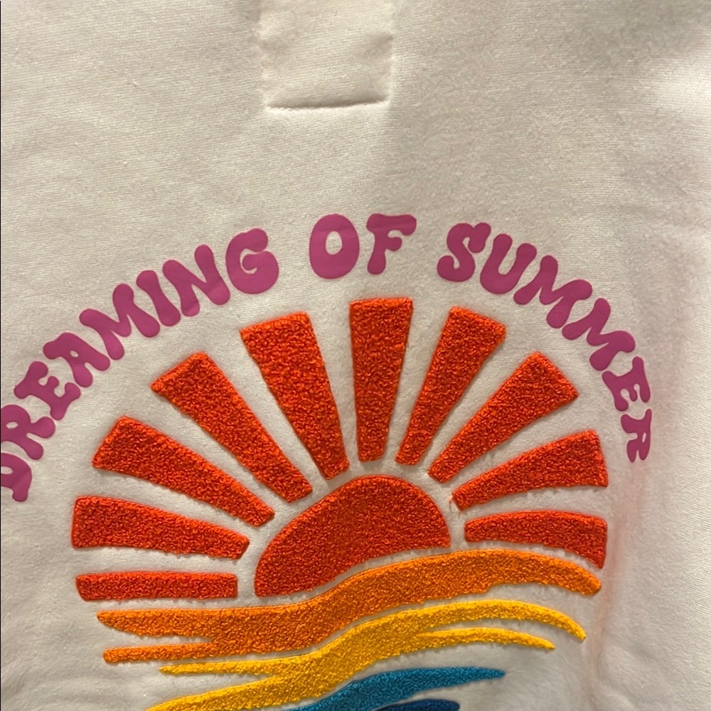 Sunrise Embroidered White Sweatshirt - Picture 9 of 11